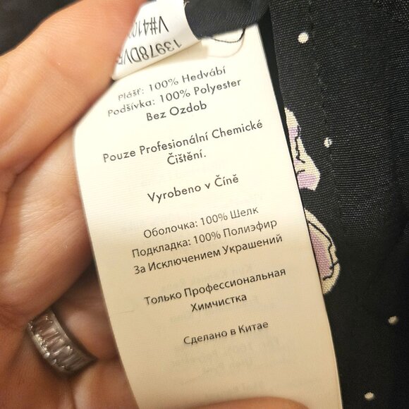 Diane von Furstenberg classic quilted silk bomber jacket floral print sz 8 - Picture 9 of 12